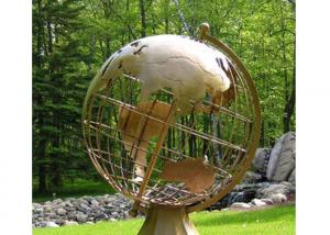 China OEM Casting Antique Brass Finish World Globe Statue on sale