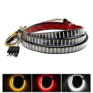 Best Tricolor Three Row Pickup Tail Lights With 60 &quot;150cm Turn Signal Streamer wholesale