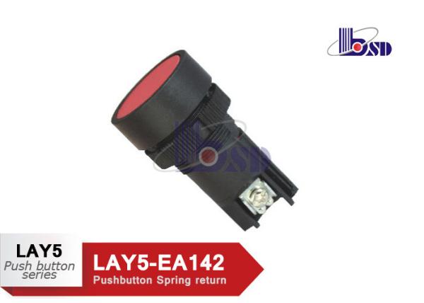 Cheap LAY5（XB2）-EA142 red color spring return flat button push button swithes for sale