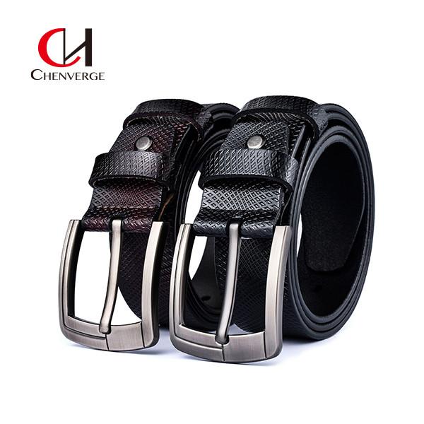 Cheap Men'S Needle Buckle Leather Casual Belt Street Style Brown Color for sale