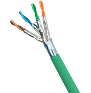 Green LSZH Jacketed FFTP CAT6A Cable 23AWG For Dedicated To Data Centers