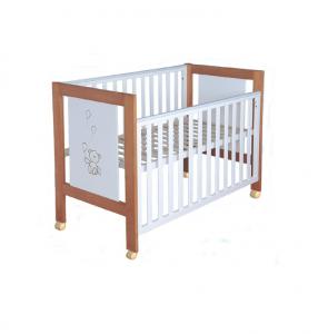 Best Carton Cute Wooden Cots For Babies , White Baby Sleeping Cot wholesale