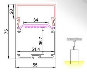 LED extrusion profiles,recessed aluminum led profile for LED strips light,LED Aluminum profile PC cover led channel