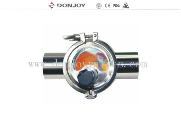 Cheap DN65 Four Way SS316L Sanitary Sight Glass Zero Dead Angle for sale