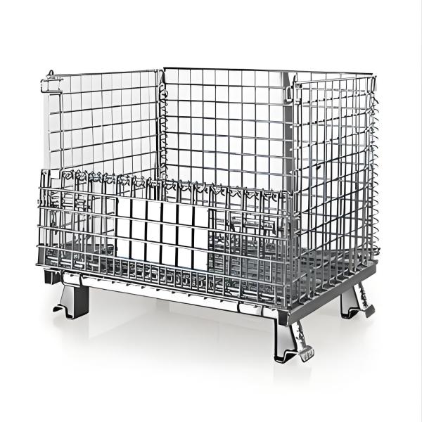 1000x1200mm Metal Steel Storage Welded Wire Mesh Pallet Cage Foldable Cage