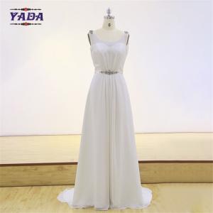 Best New fashion jewel beaded sleeveless long chiffon bridal sexy transparent dresses dress wedding wholesale