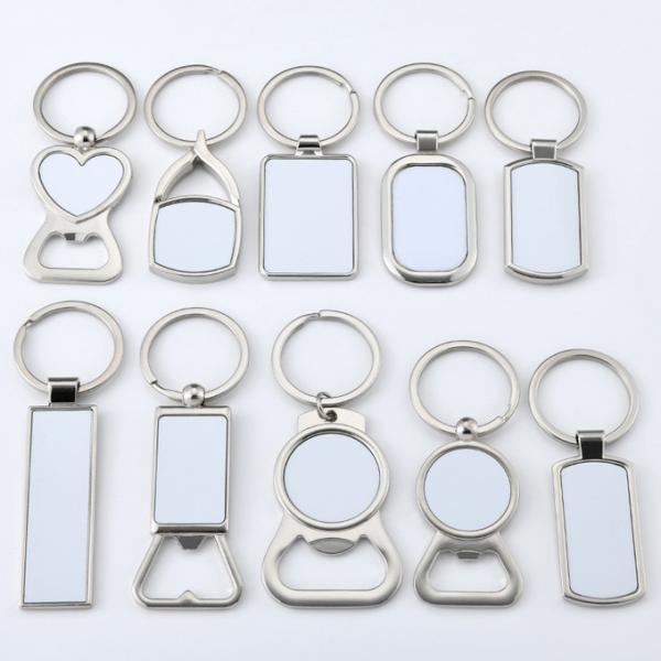 Advertising Promotional Gift Metal Sublimation Alloy Key Chain Blank Llaveros Personalizados Keyring Logo Custom Metal Keychain