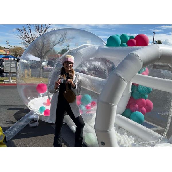 Inflatable Bubble Tent With 220V 110V Air Blower White Transparent Color For Outdoor Camping