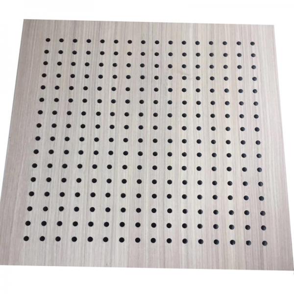 Cheap Interior Decoration MDF Board Wood Perforated Studio Room Acoustic Insulation Panel for sale