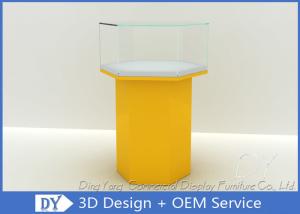 China Yellow Cabinets Jewellery Display Showcase / Jewelry Display Cases on sale