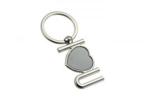 Best Cute Heart Shape Metal Keychain Custom Logo Laser Engraving Key Holder wholesale