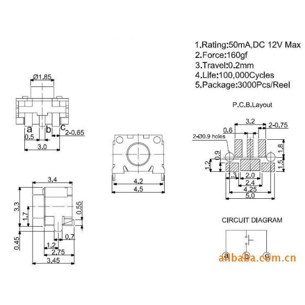 Smt Tact Switch YST-1133