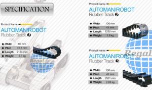 Best Robot rubber track wholesale