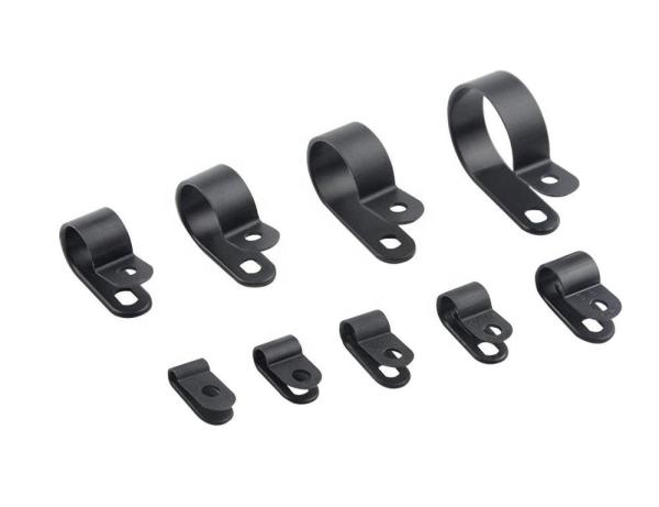 Cheap 1000Pcs PE Cable Tie Accessories 1/2 Inch Plastic R Type Clip Clamp for sale