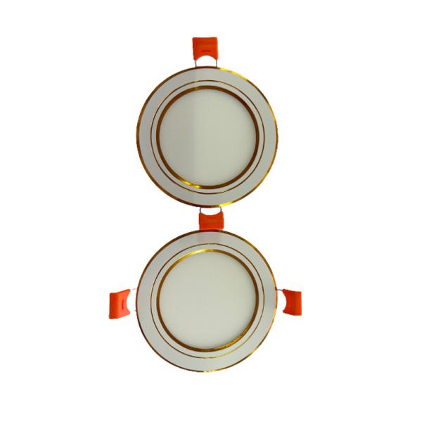 220V 9W Led Slim Downlight 6000K With Gold Border For Vietnam