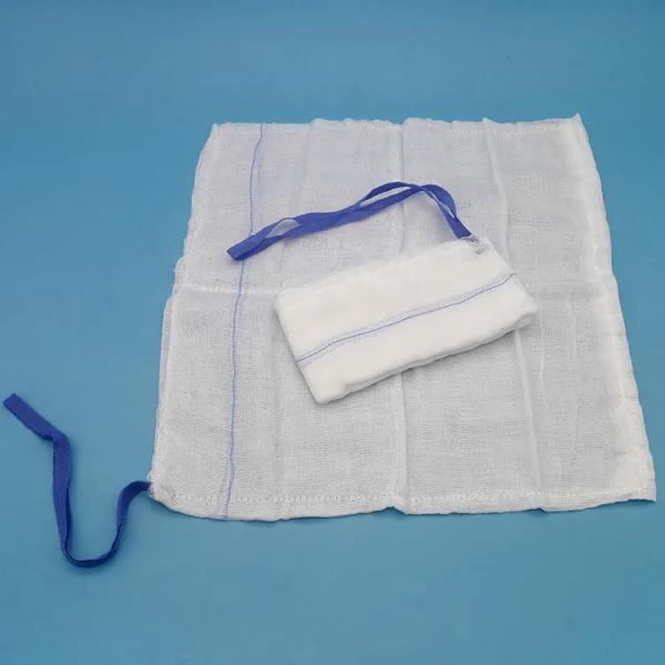 Medical Wound Dressing Lap Sponge 30*30 With X-Ray Detectable Thread