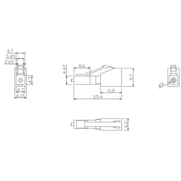 LC APC Optical Fiber Bragg Grating , -25 - 65℃ Working FBG Fiber Optic Sensor