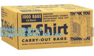 Best T-shirt 100% Biodegradable Plastic Charity Bag, Custom printing plastic flat poly bags with air hole, charity donations wholesale