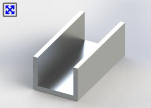 C Channel Aluminum Extrusion Profiles Customized Sizes Powder Coated Surface