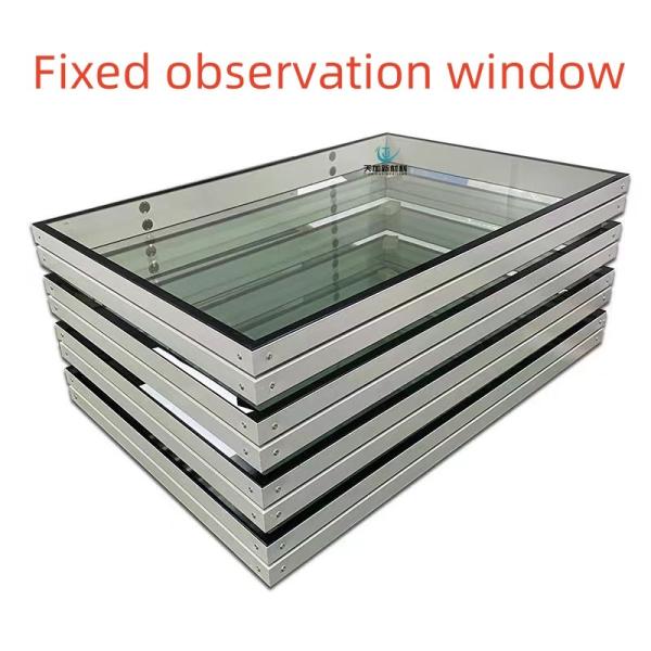Cheap Laboratory Fire-resistant Double-layer Hollow Glass Windows Hospital Corridor Fire-resistant Sound-insulating Fixed Windows for sale