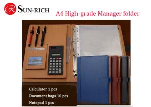 Best Business Gift A4 size high-grade multifunctional manager folder wholesale