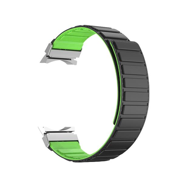 22mm SamSung Watch 4 Magnetic Leather Band Strap with Dual Color Rotating and Nylon