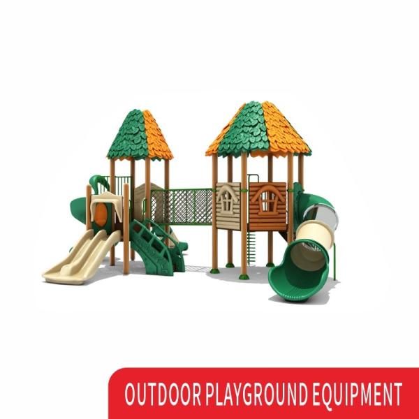 Plastic Amusement Park School Game Playhouses Playsets Children Slide With Swing Set