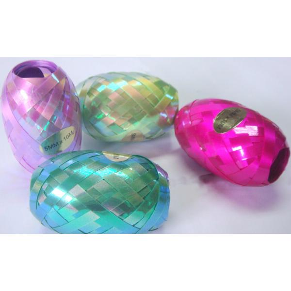 Iridescent rainbow 5mm10m Curled Ribbon Egg for Wedding and Valentine's day decoration