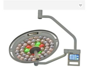 New Design Medical Surgery LED Operating Lamp Double Dome Ceiling Mounted LED Surgical Light with Red Green Light