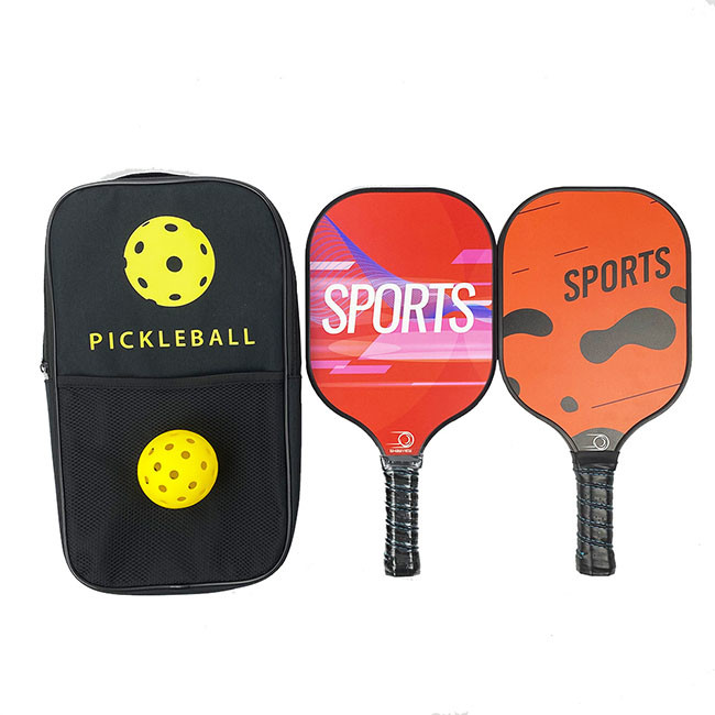 Pickle Padel Set Pickelball Requet Edge Guard Carbon Fiber Paddle With Ball In