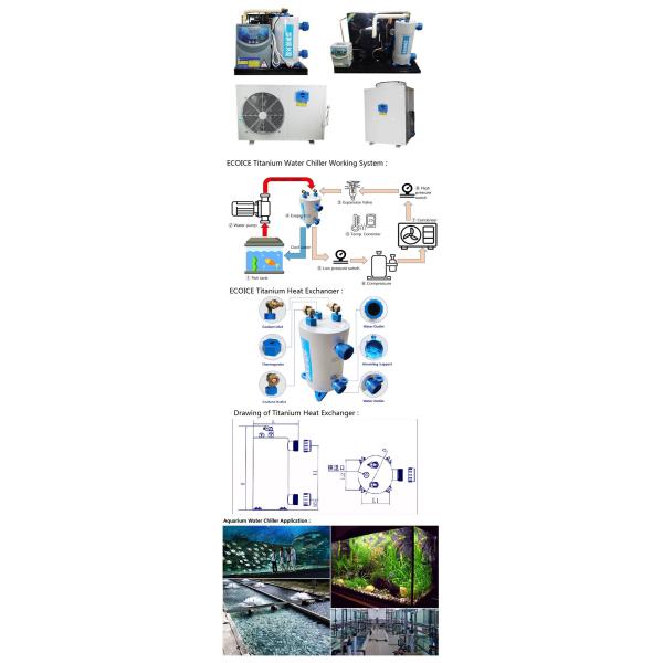 Pure Titanium Refrigerated Aquarium Water Chiller for fish tank chiller