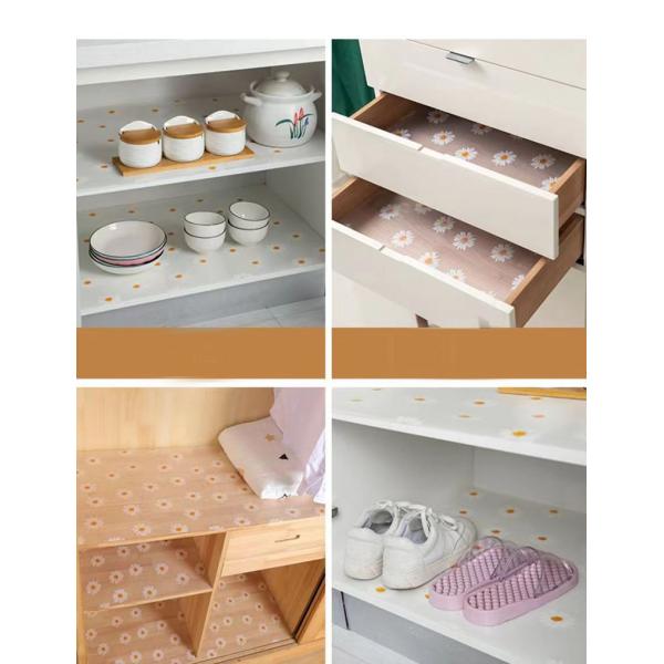 Plastic Type EVA Non-Slip Kitchen Drawer Shelf Liner for Washable Storage Solution