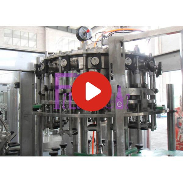 Beer Bottle 3-in-1 Rinsing Filling Capping Machine , Liquid Filler Equipment
