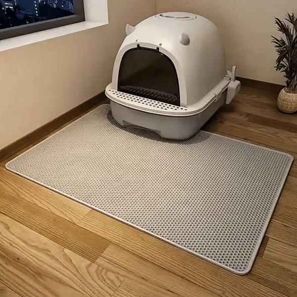 Washable Pet Accessories Double Layer Cat Litter Trapping Mat Waterproof