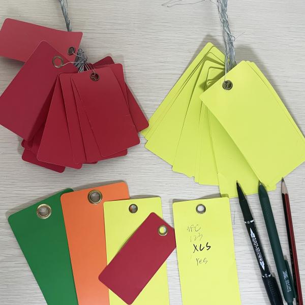 Custom Printing Logo Plastic Tag Polyester Waterproof Blank Tag for Warning
