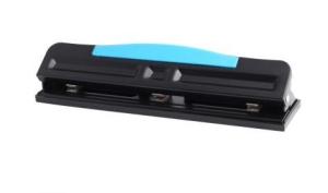Best Black and Blue Color Mixed 12 sheets capacity adjustable 3 holes paper punch wholesale