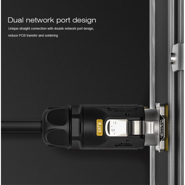 Cnlinko Waterproof IP68 Ethernet Cable Rj45 Connector Socket for LAN Network System