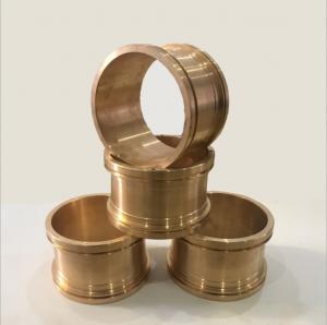 China CNC Precision Machining Copper Flange Sleeve Bushing Oil Groove Costom Size on sale