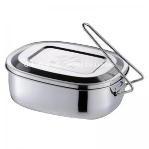 Best 18cm Tableware U shape metal steel takeaway lunch box  for adult  food container 304 stainless steel bento lunch box wholesale