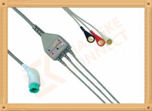 Best Nihon Kohden ECG Patient Cable 11 Pin 3 Leads Snap AHA Insulated Type wholesale