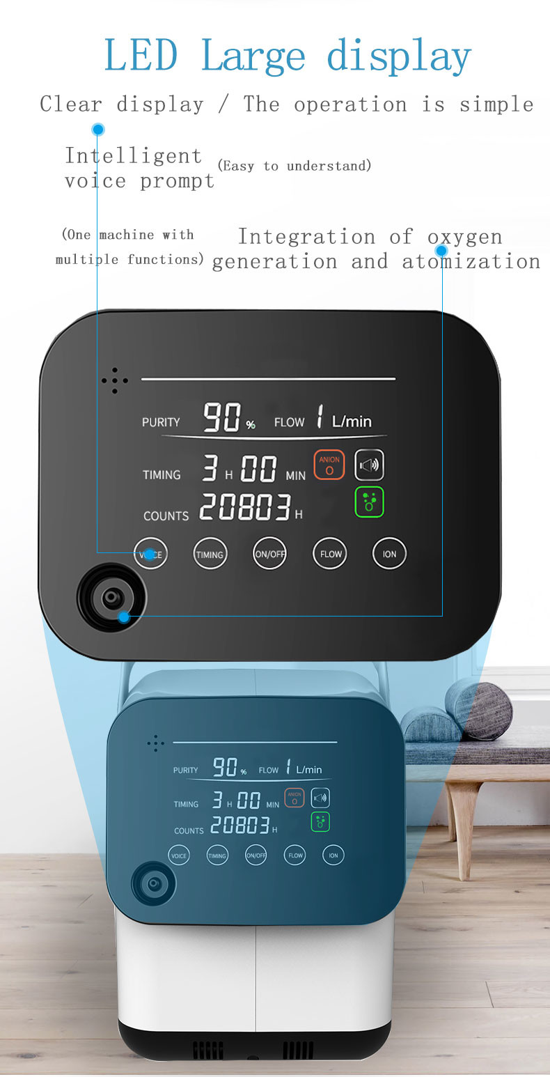 Best 1 - 7L Oxygen Concentrator Adjustable With Big LED Screen wholesale