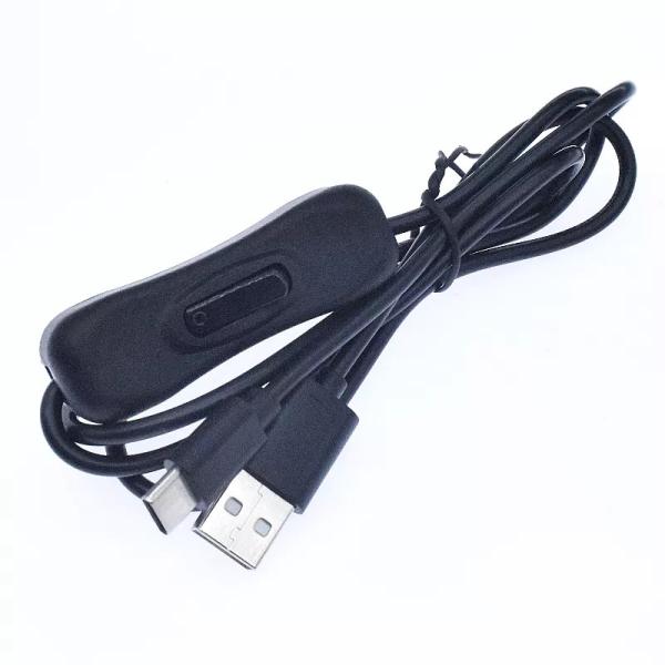 Cheap 3A Fast Charging Straight USB Cable USB 2.0 To Type C With On Off Switch for sale