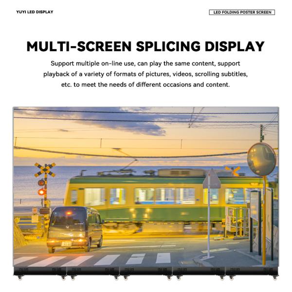 GOB P1.2 P1.5 P1.8 P2.5 Indoor Foldable LED Poster Display with 2MM Pixels 1200cd/sqm Brightness and 640*1920mm Panel Size