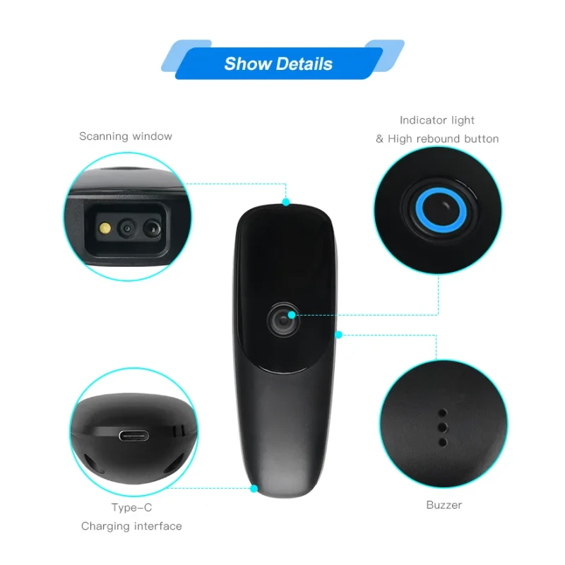 2D Wireless Barcode Scanner DI9130C-2D with Bluetooth 4.2 and 2.4G