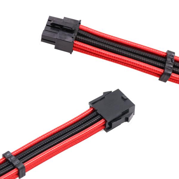 Hot Sale Power Supply ATX Braided Nylon Sleeved extension Cable 18AWG