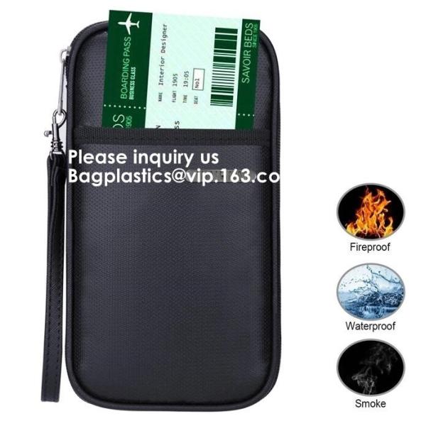 Small fireproof safe waterproof bag fire safety for phone,Briefcase File Folder Envelope Zipper Handbag Double-layer Doc
