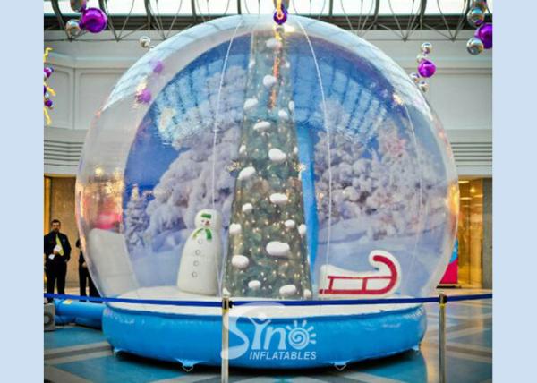 Cheap 3 meters transparent human giant inflatable Christmas snow globe for festival shows and decoration for sale