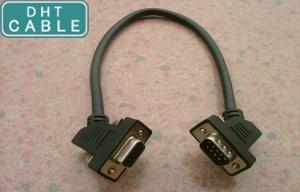 DB 9 Pin Male To Female Custom Cable Assemblies 45 / 90 Degree Molding Type