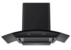 Touch Control Glass Chimney Hood with Hand Sensor 3 Speed Settings Arc Glass Exhaust Hood