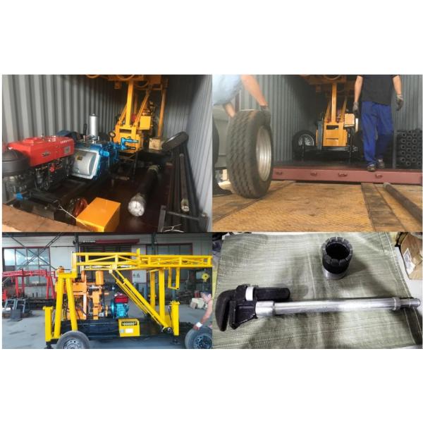 100m Depth Exploration Drilling Rigs Mobile Core Mining Surface